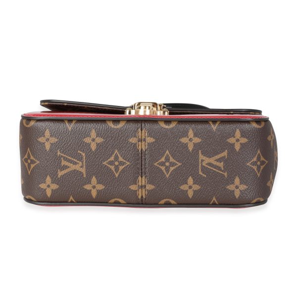 114339 stamp Louis Vuitton Scarlet Vernis Monogram Canvas Cherrywood BB