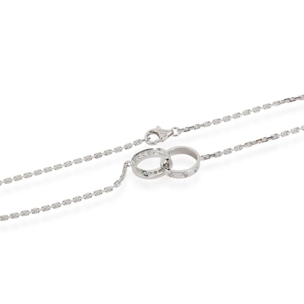 114399 clasp b86e269d 9b0e 4c8d 96fd 371ce7e4e9f1 Cartier Love Diamond Interlocking Necklace in 18k White Gold 022 CTW