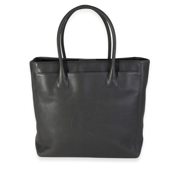 114632 pv Chanel Anthracite Grained Calfskin Leather Tall Cerf Tote