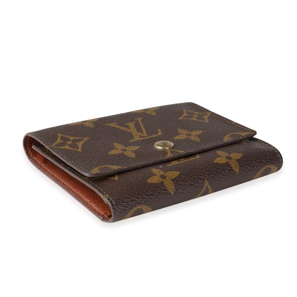 114634 clasp Louis Vuitton Vintage Monogram Canvas Trifold Business Card Holder