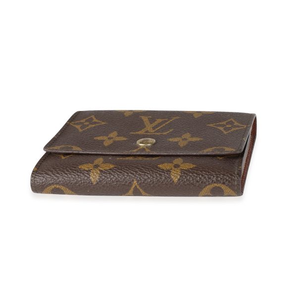 114634 stamp Louis Vuitton Vintage Monogram Canvas Trifold Business Card Holder