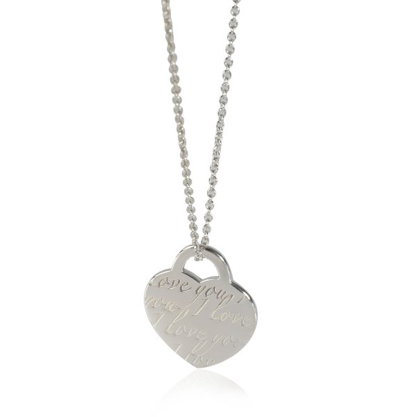 114694 fv Tiffany Co I Love You Heart Pendant in Sterling Silver