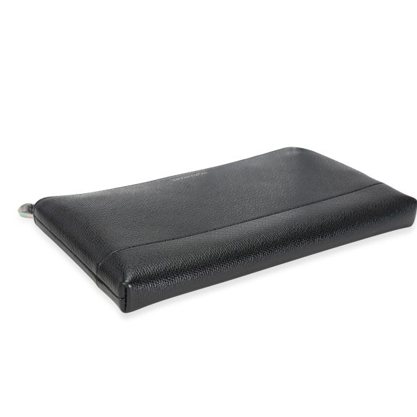 114737 clasp 31d63590 32c2 47c7 8bfa 746b06d87c95 Tiffany Black Grained Calfskin Leather Zip Wallet