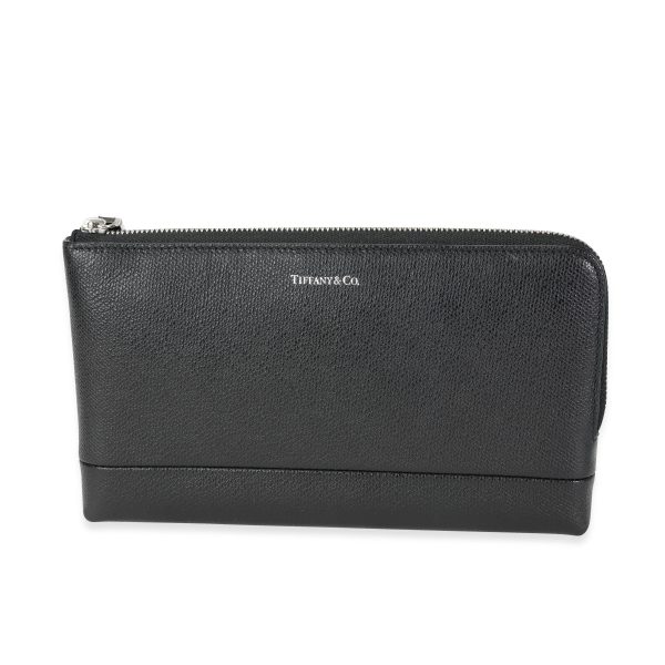 114737 fv 55c422a7 d414 49f0 ae5d acce376ba113 Tiffany Black Grained Calfskin Leather Zip Wallet