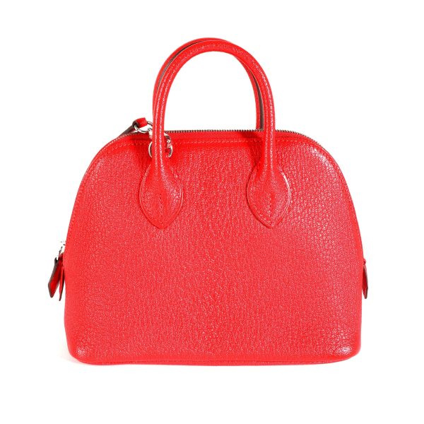 114767 pv Hermès Rouge De Coeur Chévre Mini Bolide PHW