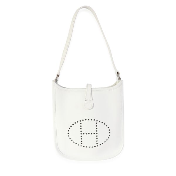 114771 fv 3321e772 0c75 4873 9069 4a6b33027660 Hermès White Epsom Mini Evelyne PHW