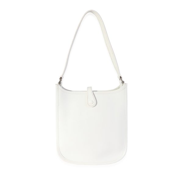 114771 pv 1e452f3b 5324 4046 9c63 9fdff891a50b Hermès White Epsom Mini Evelyne PHW