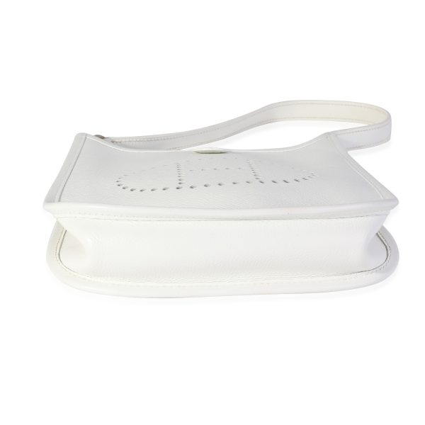 114771 stamp 209d9bc1 0d99 4580 b59c 2edcb942c3fd Hermès White Epsom Mini Evelyne PHW