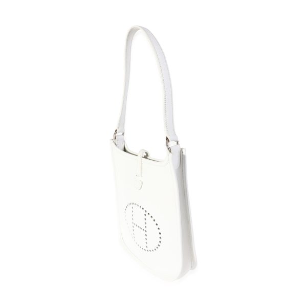 114771 sv c81f8523 5635 4ae0 b299 dfcab1e2e6cc Hermès White Epsom Mini Evelyne PHW