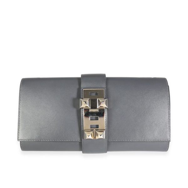 114800 fv Hermès Graphite Box Calf Medor 29 PHW