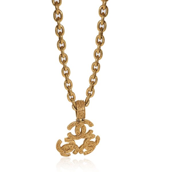 114812 fv Chanel Triple CC Pendant On 35 Inches Link Chain