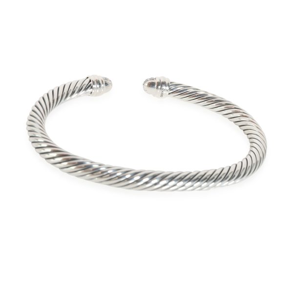 114834 bv David Yurman Cable Classic Diamond Cuff in Sterling Silver 01 CTW