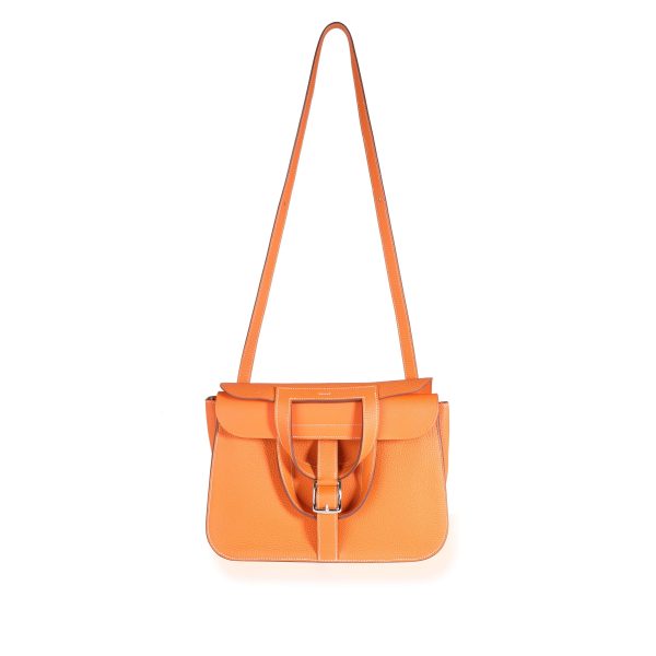 114849 bv Hermès Orange Clémence Halzan 31 PHW