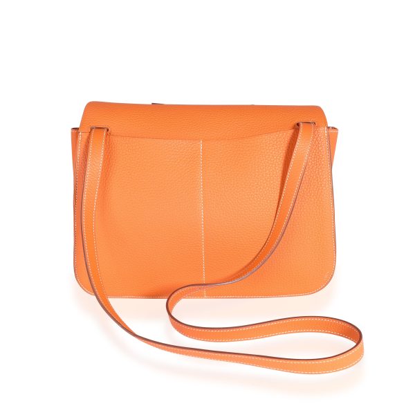 114849 pv Hermès Orange Clémence Halzan 31 PHW