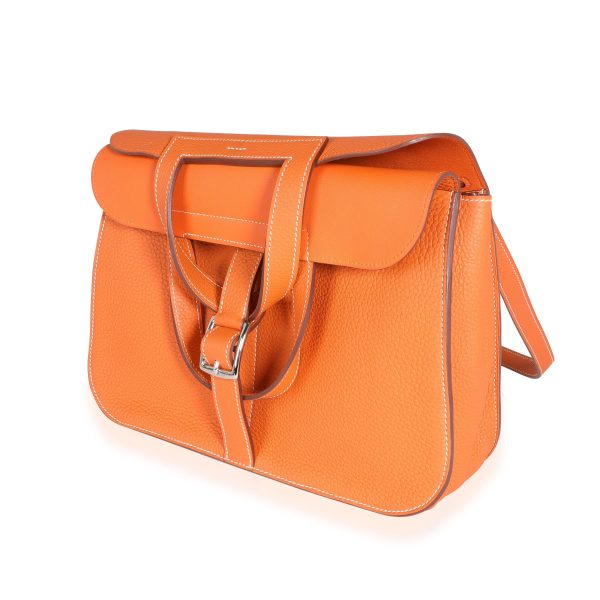 114849 sv Hermès Orange Clémence Halzan 31 PHW