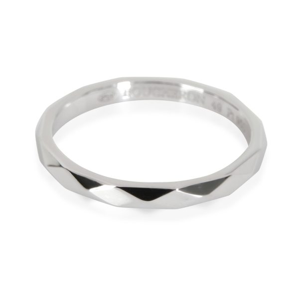 114984 fv Boucheron Facette Small Wedding Band in Platinum 2 mm Wide