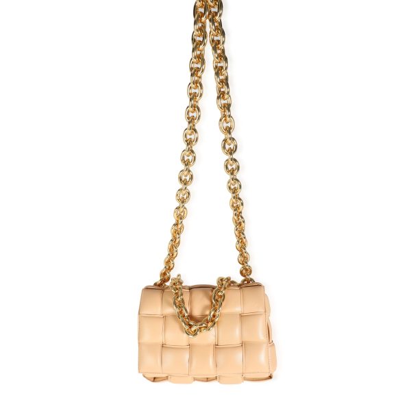 115055 bv Bottega Veneta Almond Maxi Intrecciato Leather Chain Cassette Bag