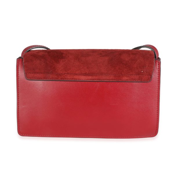 115057 pv c6968094 3068 45c7 b778 1c026d7262c7 Chloe Red Leather and Suede Small Faye Bag