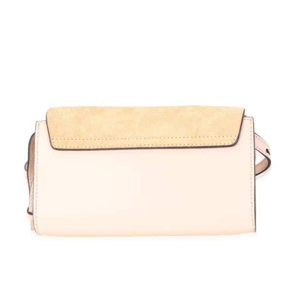 115069 pv Chloe Pale Pink Leather Beige Suede Small Faye Bag