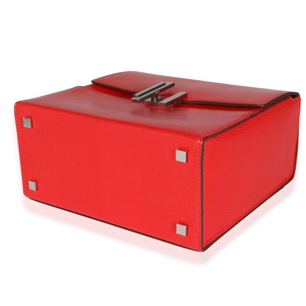 115093 box Hermès Rouge De Coeur Chévre Cinhetic Boxy Top Handle PHW