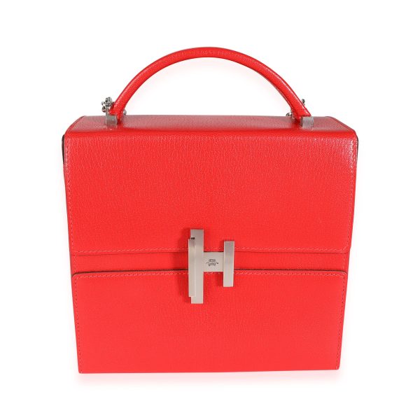 115093 fv Hermès Rouge De Coeur Chévre Cinhetic Boxy Top Handle PHW