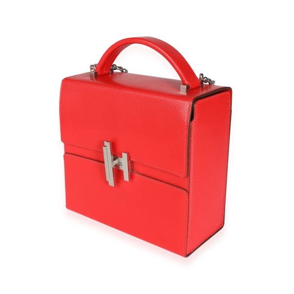 115093 sv Hermès Rouge De Coeur Chévre Cinhetic Boxy Top Handle PHW