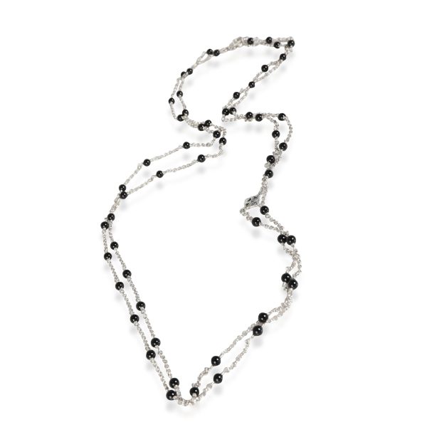 115117 pv David Yurman Onyx Bead Station Necklace in Sterling Silver