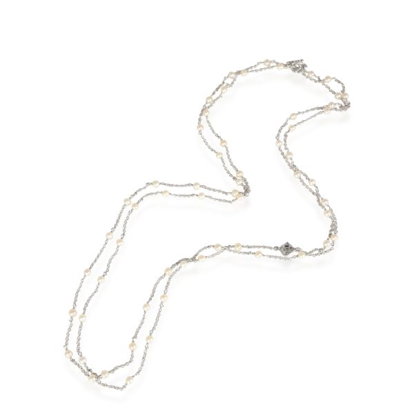 115118 pv David Yurman Pearl Station Necklace in Sterling Silver