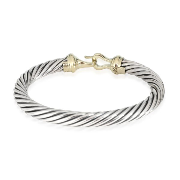 115179 bv f59bf2ca 48f5 4ae5 bbae 2a2a5725bdad David Yurman Cable Classic Hook Bracelet in 14K Yellow GoldSterling Silver