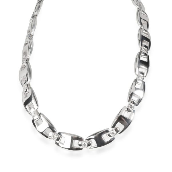 115206 fv 8121978e f7a1 4e53 a064 ab5ef8bc6577 Hermès Cassiopee Sapphire Necklace in Sterling Silver