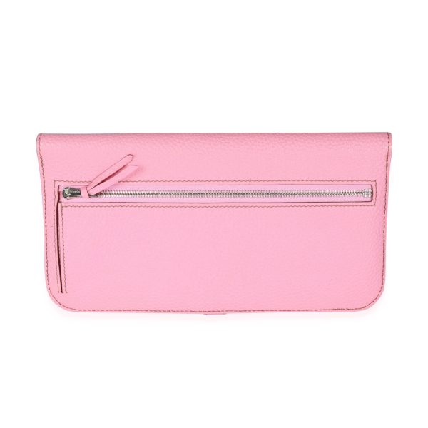 115240 pv Herm√®s 5P Pink Togo Dogon Recto Verso Wallet PHW