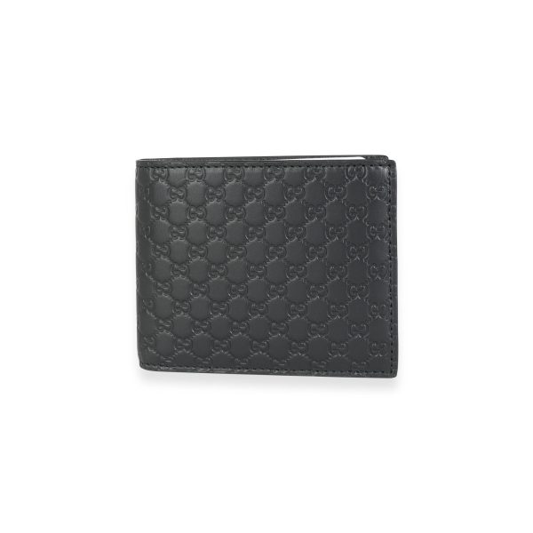 115264 fv Gucci Black MicroGuccissima Leather Bi Fold Signature Wallet