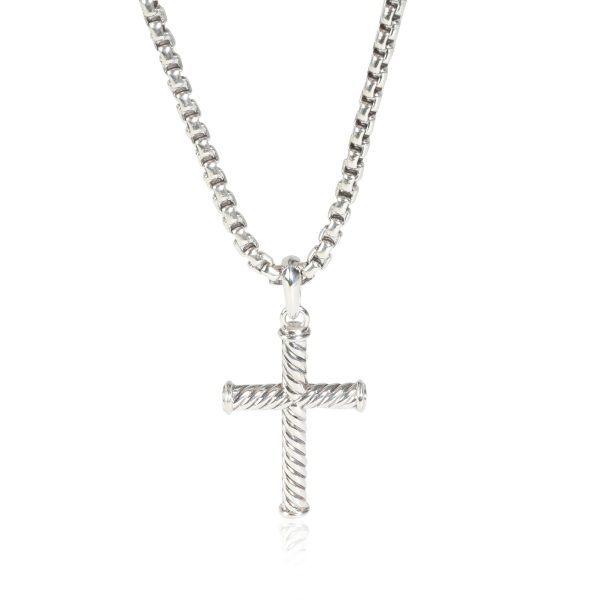 115307 fv David Yurman Cable Cross Pendant in Sterling Silver