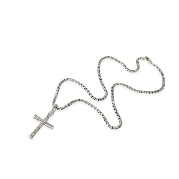 115307 pv David Yurman Cable Cross Pendant in Sterling Silver