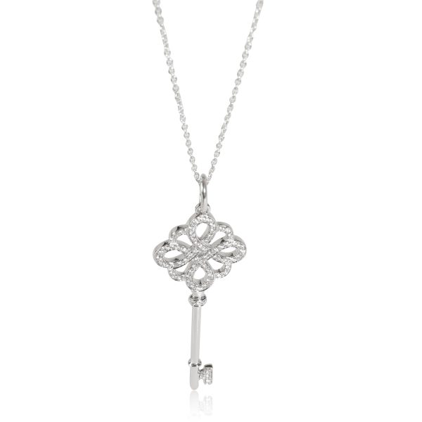 115356 fv Tiffany Keys Diamond Pendant in 18K White Gold 035 CTW