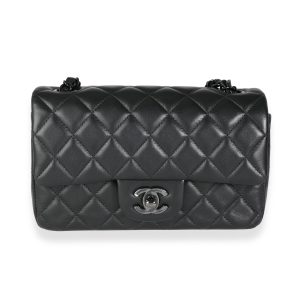 115384 fv CHANEL Boy Chanel Chain Shoulder Bag Leather Velor Black