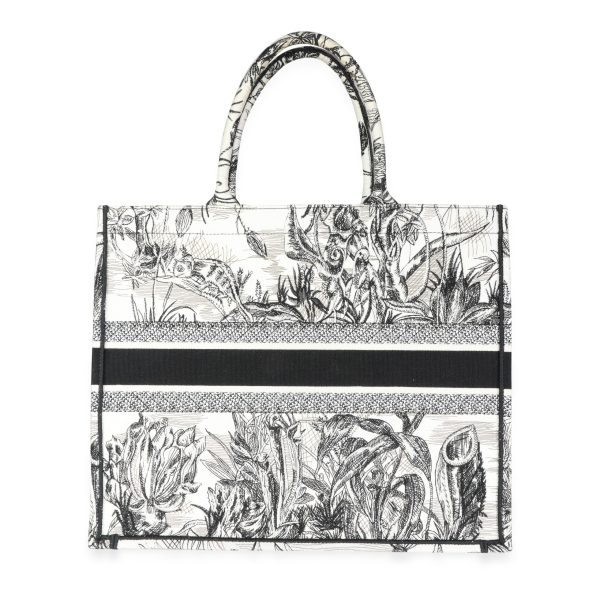 115417 pv 3a60faa3 4c98 46f0 aa51 5f317f13daee Dior Ivory Black Toile De Jouy Carnivora Large Book Tote