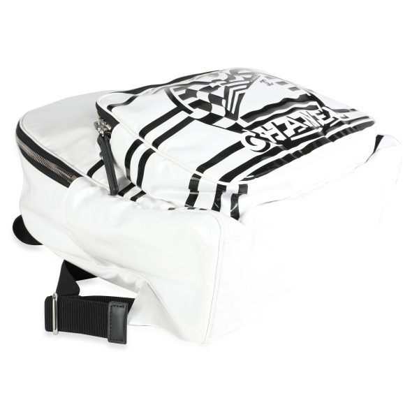 115433 clasp Chanel White Vinyl La Pausa Backpack