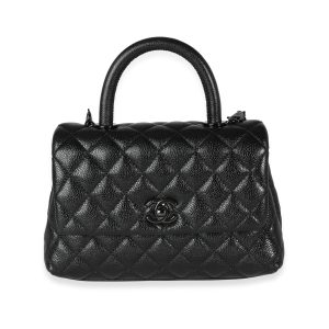 115445 fv Prada Crochet Raffia Small Tote Bag Handbag Black