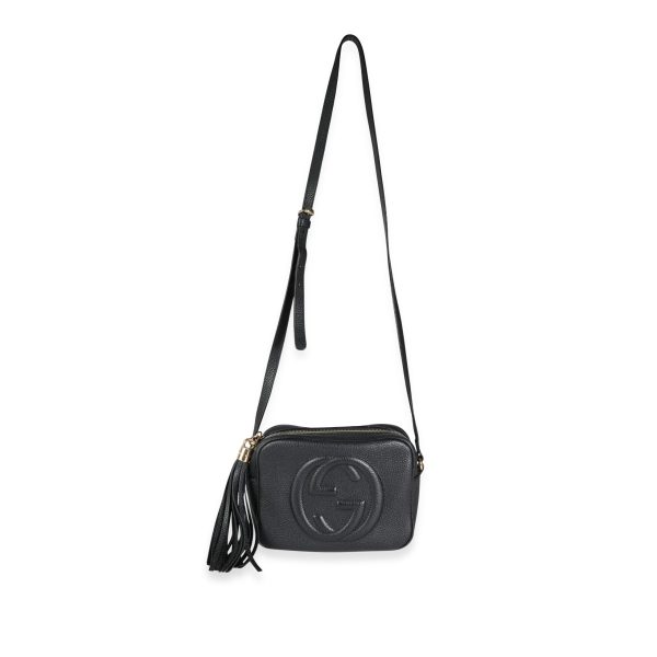 115457 bv Gucci Black Grained Leather Soho Disco Bag