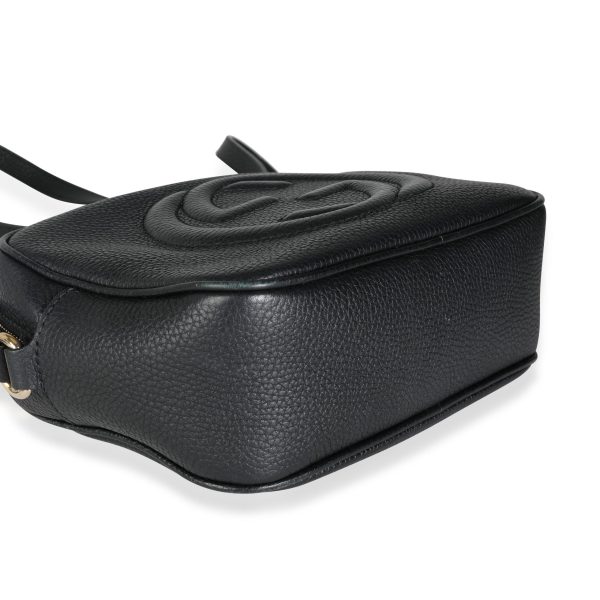 115457 clasp Gucci Black Grained Leather Soho Disco Bag