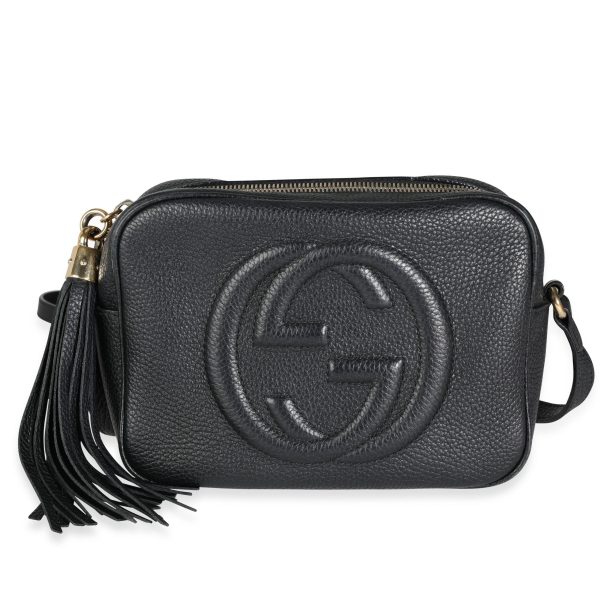 115457 fv Gucci Black Grained Leather Soho Disco Bag