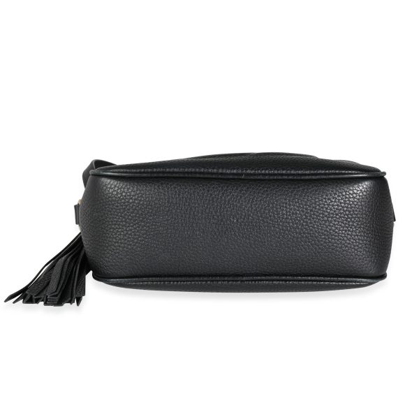 115457 stamp Gucci Black Grained Leather Soho Disco Bag