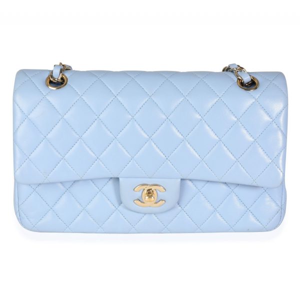 115465 fv Chanel Periwinkle Quilted Lambskin Medium Classic Double Flap