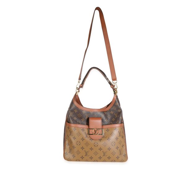 115467 bv eba6b665 6d28 419e 9b1c 99be7812f011 Louis Vuitton Monogram Monogram Reverse Canvas Dauphine Hobo MM