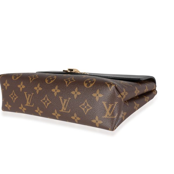 115487 clasp c58e19c6 b493 4737 a336 2903f92473a8 Louis Vuitton Monogram Canvas Black Grained Leather Saint Placide