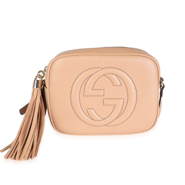 115491 fv eb2c9faa 6091 482e a3b3 fa3368d265b3 Gucci Pebbled Leather Rose Beige Soho Disco Bag