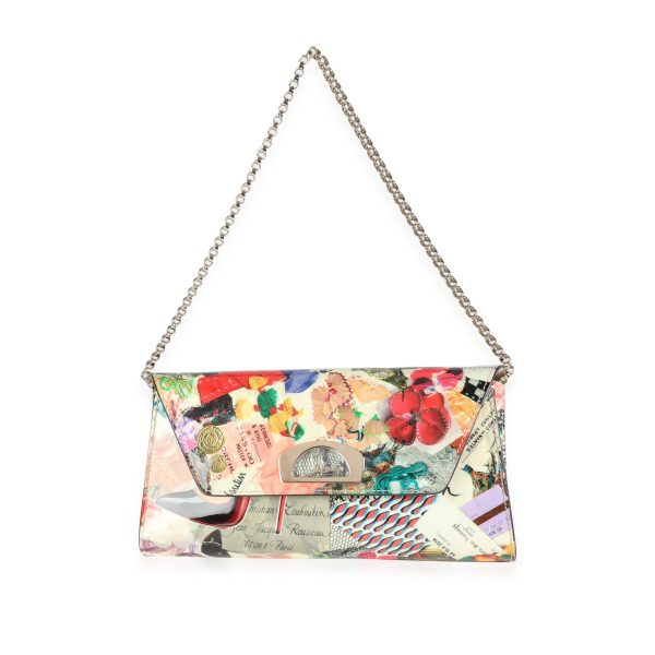 115519 bv Christian Louboutin Trash Print Patent Leather Vero Dodat Clutch