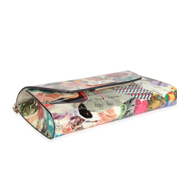 115519 clasp Christian Louboutin Trash Print Patent Leather Vero Dodat Clutch