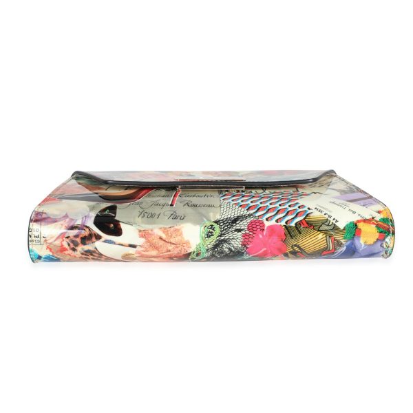 115519 stamp Christian Louboutin Trash Print Patent Leather Vero Dodat Clutch